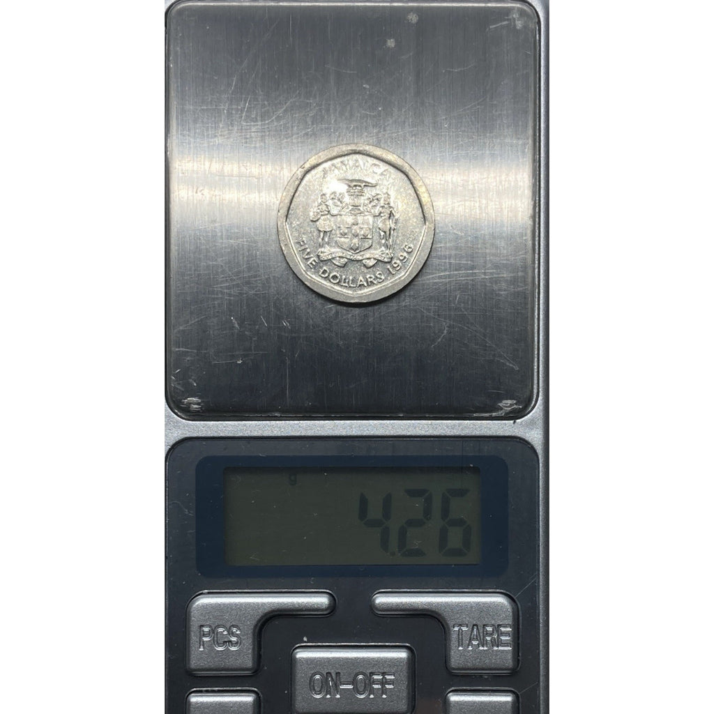 1996 Jamaica 5 Dollars Coin - KM# 163