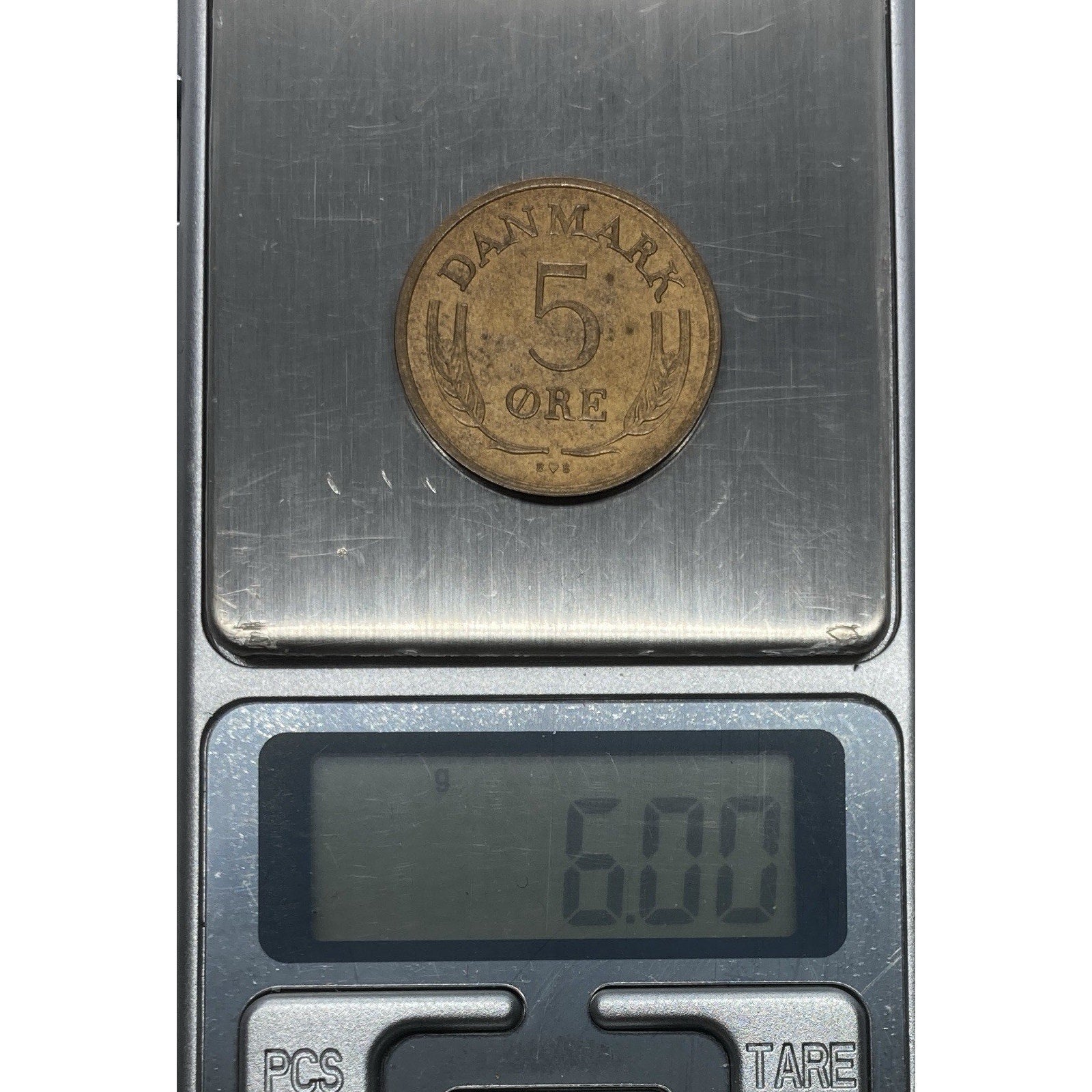 1972 Denmark 5 Øre Coin - KM# 848.2