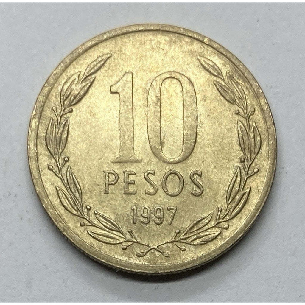 1997 Chile 10 Peso Coin - KM# 228.2