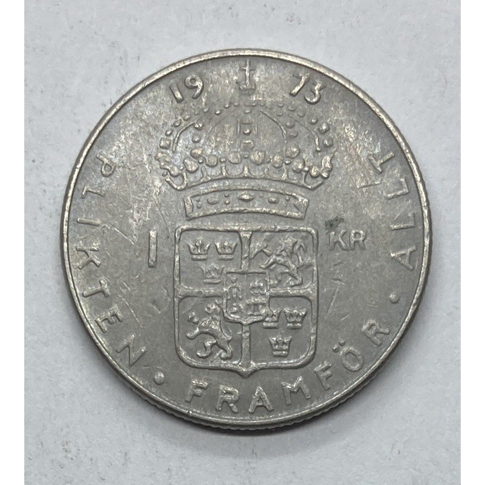 1973 Sweden 1 Krona Coin - KM# 826a