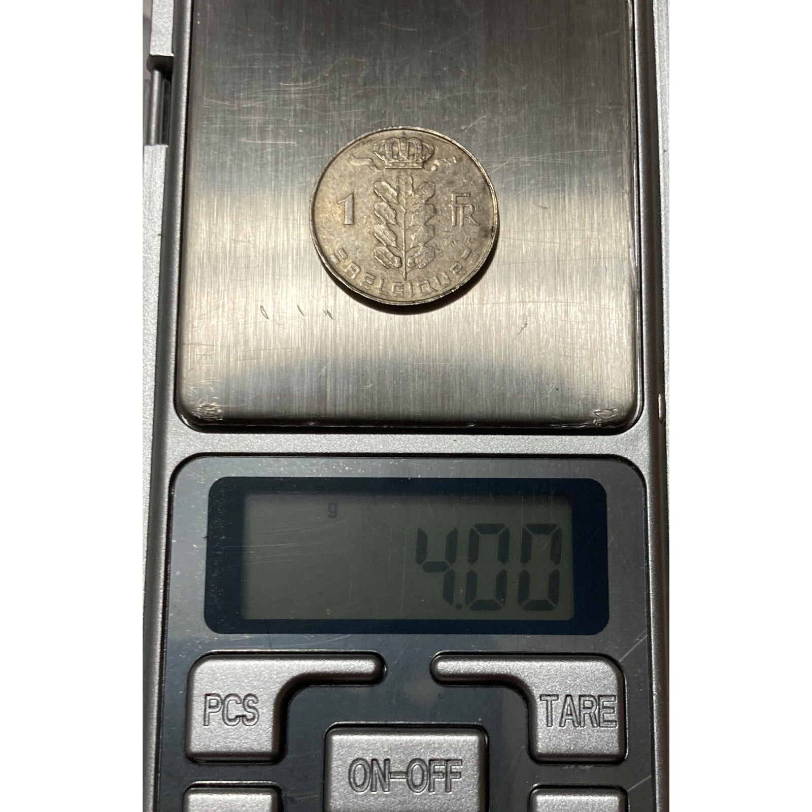 Belgian Money, 1972 Belgium 1 Franc Coin, French text