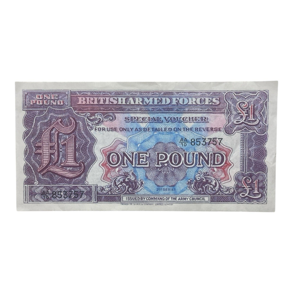 1948 British Armed Forces Special Voucher 1 Pound - P# M22