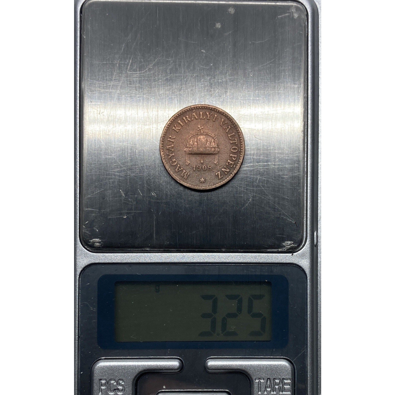 1908 Hungary 2 Fillér Coin - KM# 481