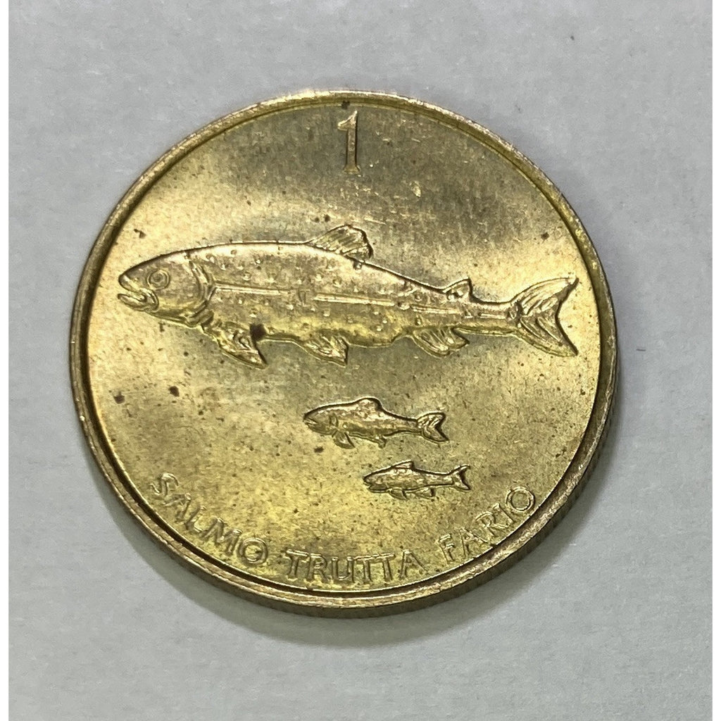 2001 Slovenia 1 Tolar Coin - KM# 4