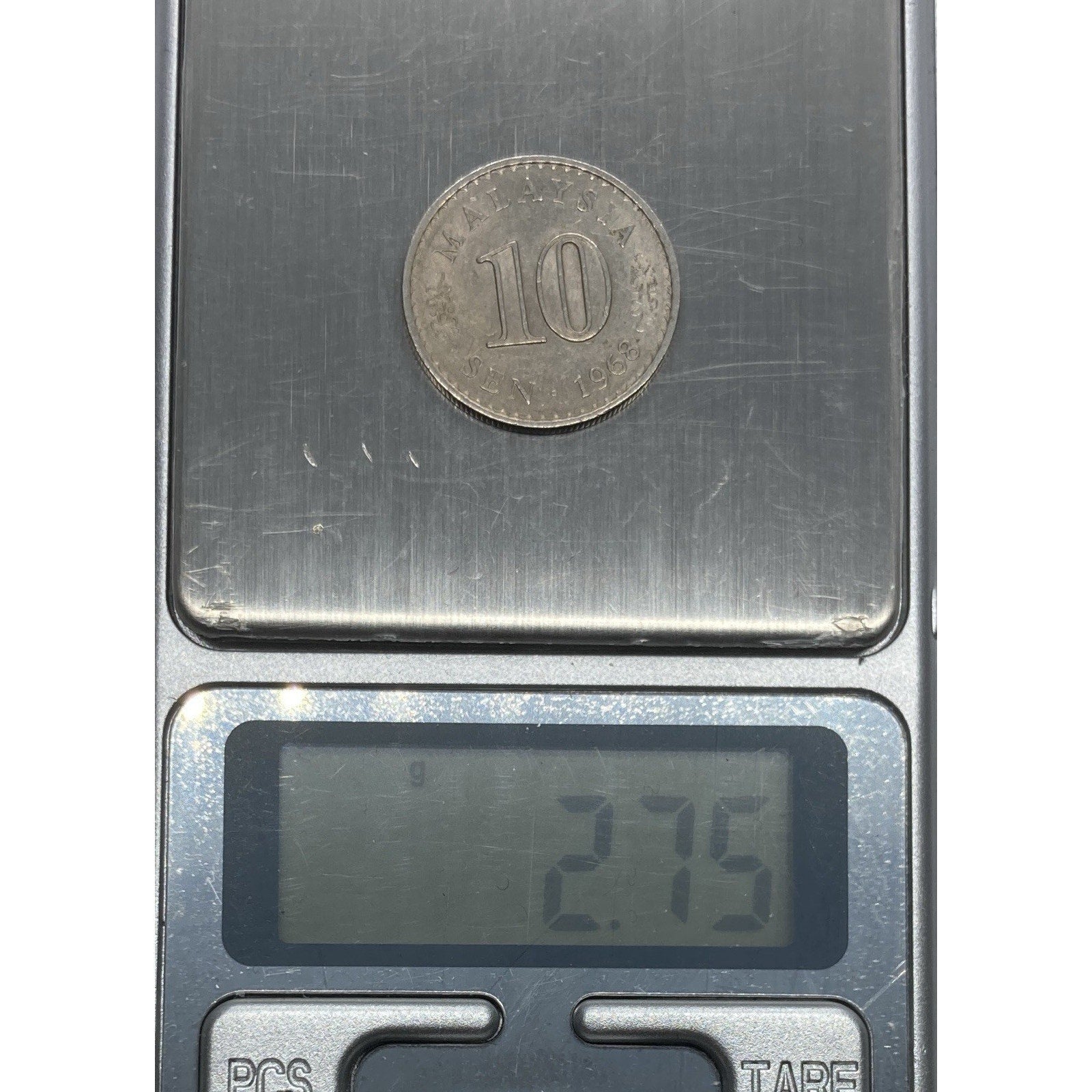 1968 Malaysia 10 Sen Coin - KM# 3