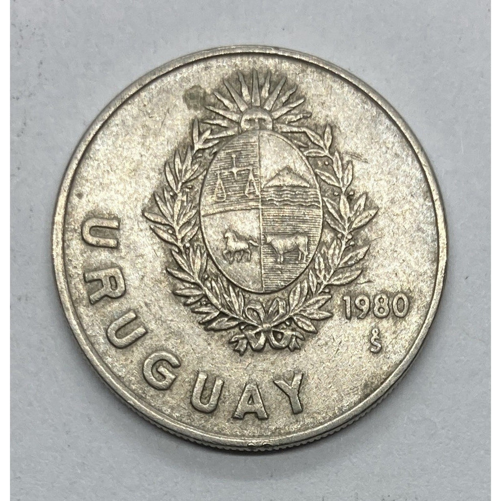 1980 Uruguay 1 Nuevo Peso Coin - KM# 74