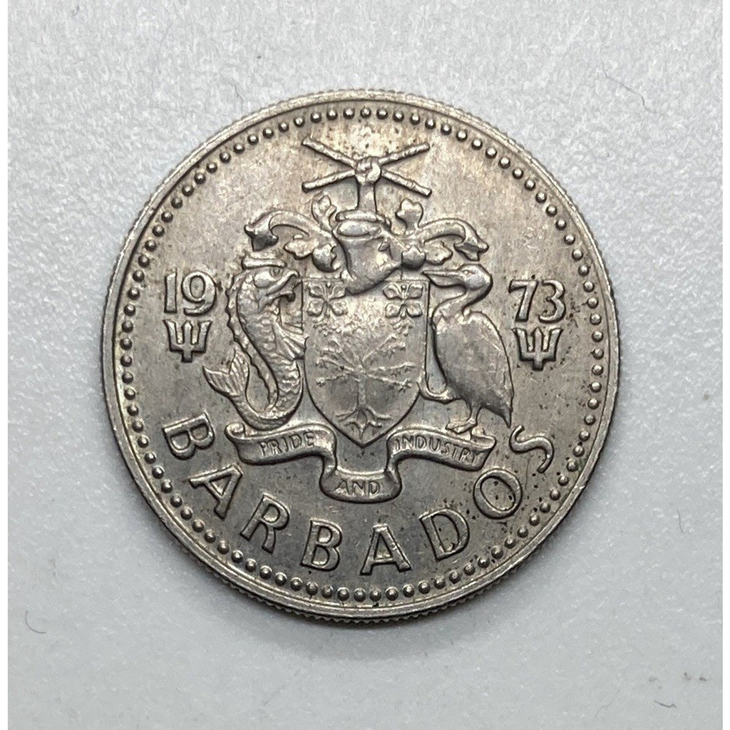 1973 Barbados 25 Cents Coin - KM# 13