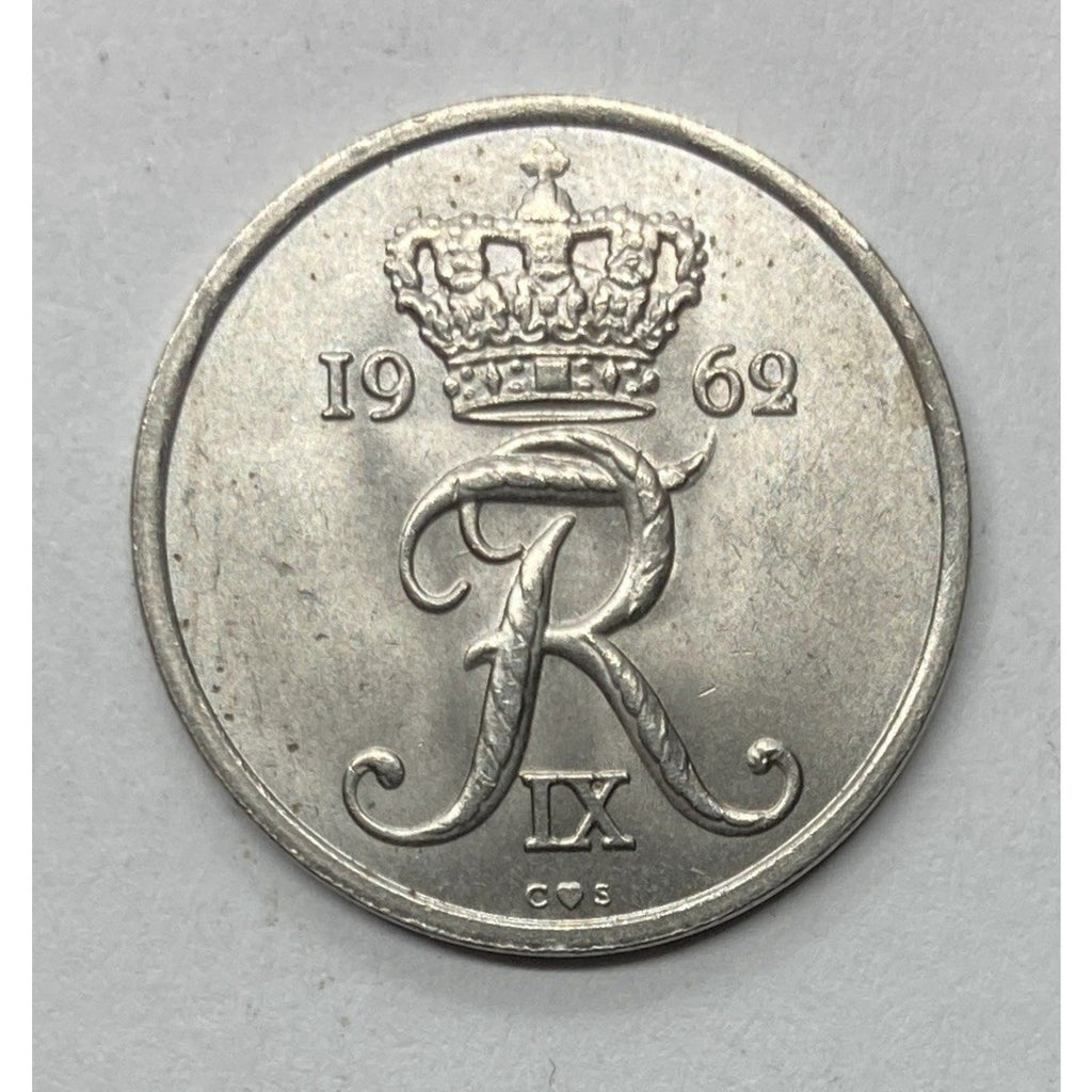 1962 Denmark 25 Øre Coin - KM# 850