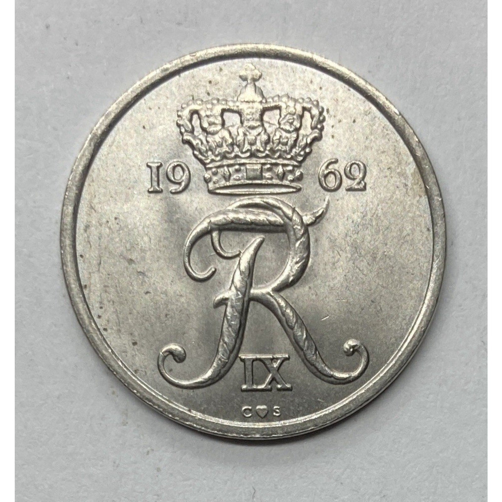 1962 Denmark 25 Øre Coin - KM# 850