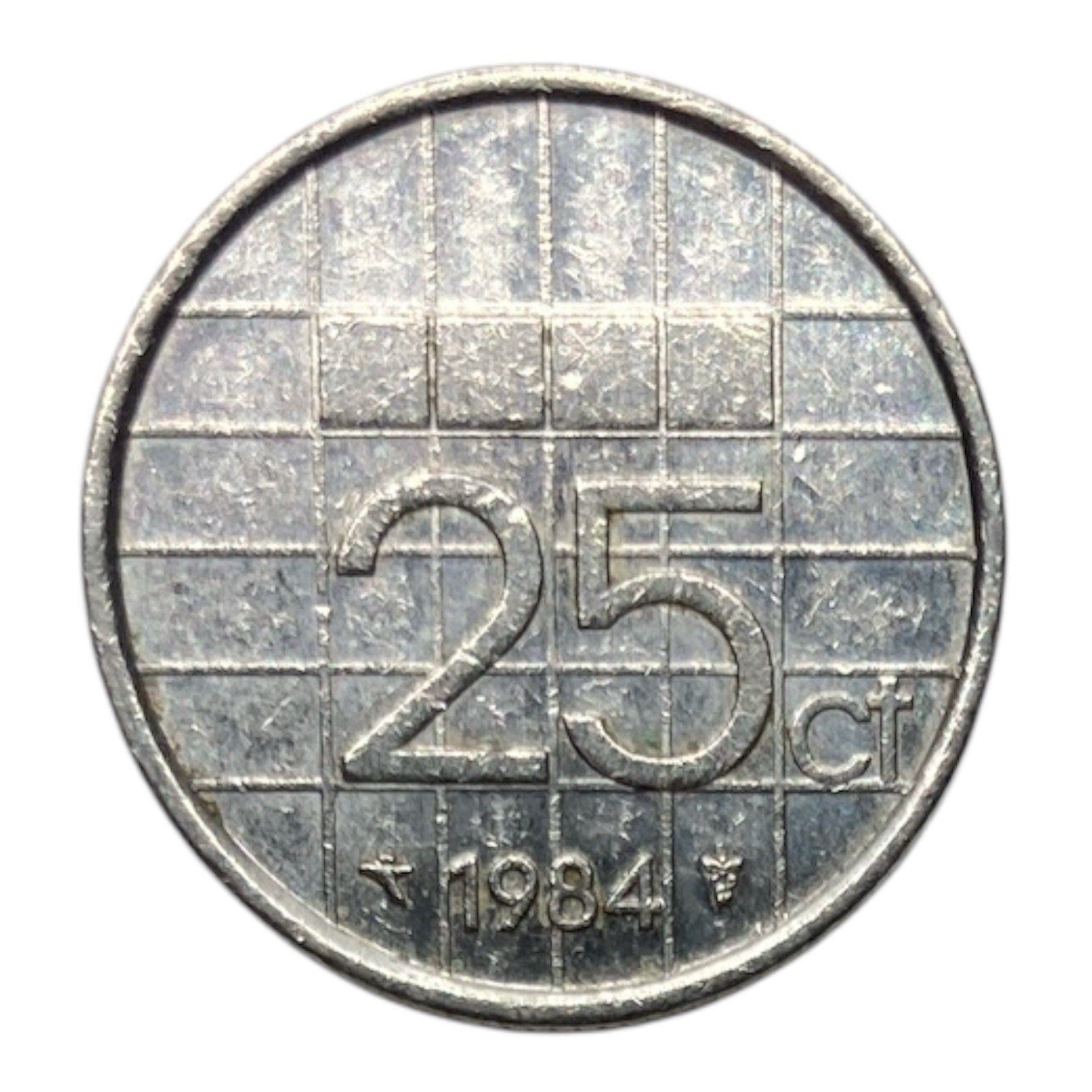 1984 Netherlands 25 Cents Coin - KM# 204