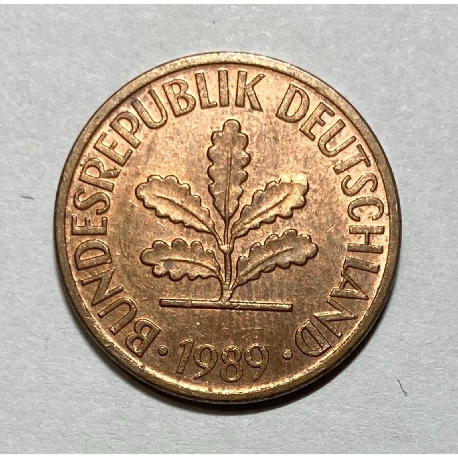 German Coin, 1989 Germany 2 Pfennig Coin - KM# 106a