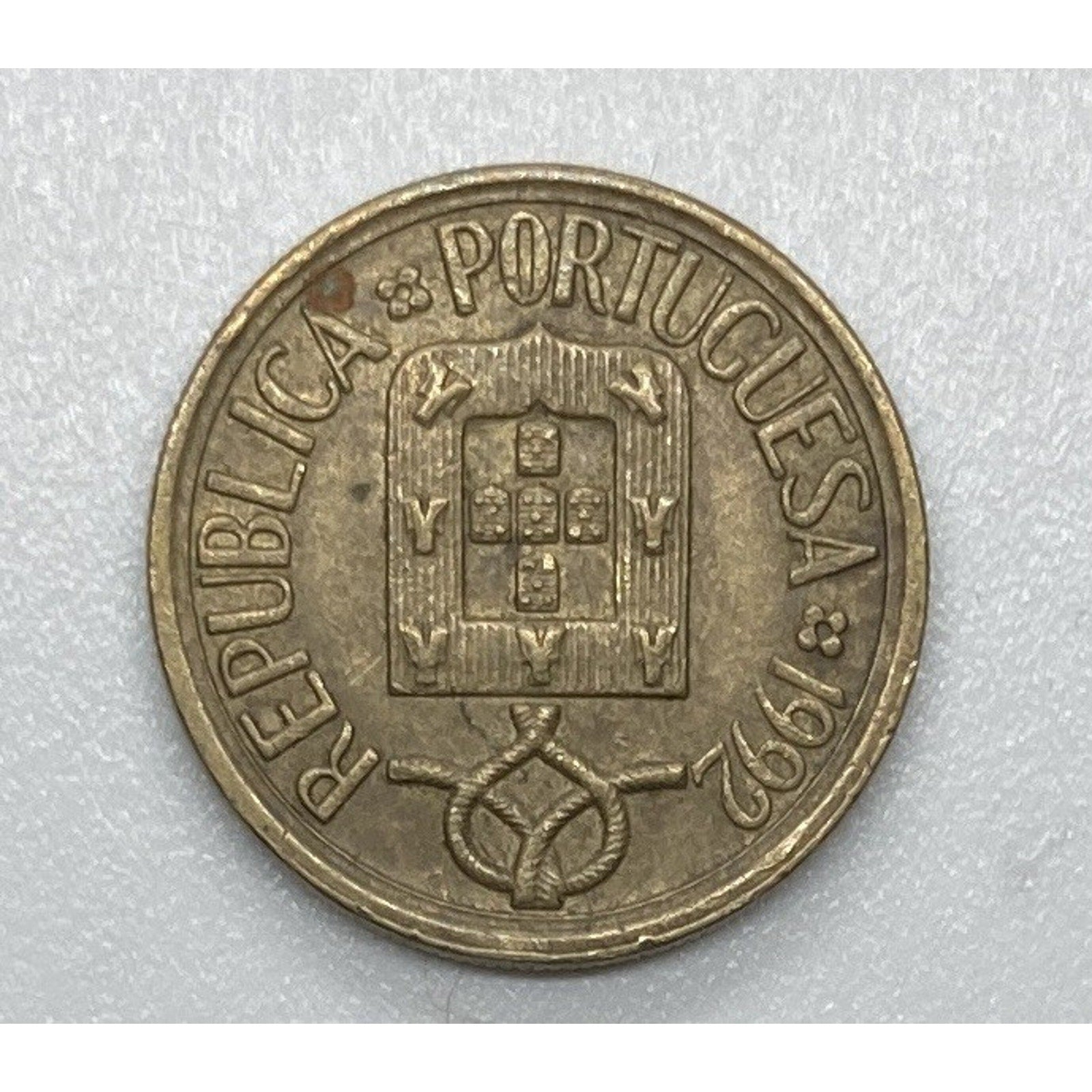 1992 Portugal 5 Escudos Coin - KM# 632