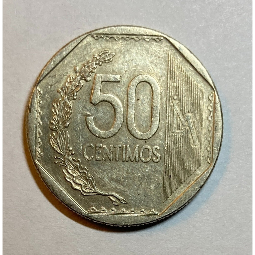 2014 Peru 50 Centimos Coin