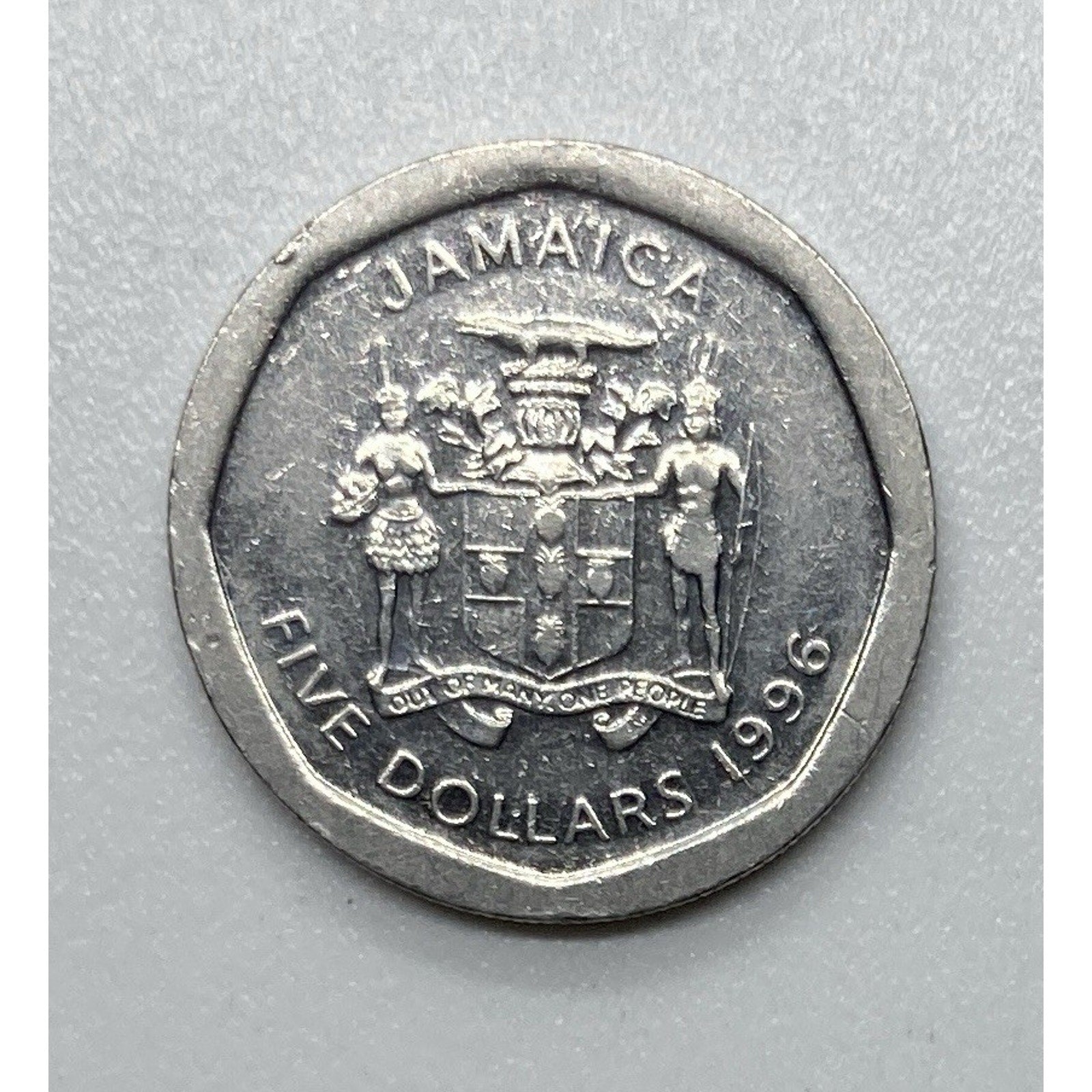 1996 Jamaica 5 Dollars Coin - KM# 163