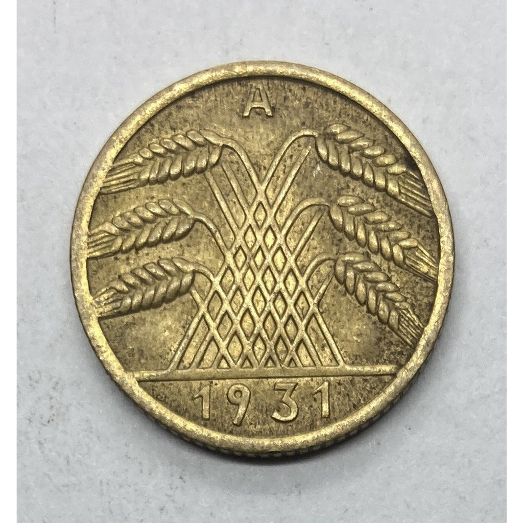 1931 Germany - Weimar Republic 10 Rentenpfennig Coin - KM# 40