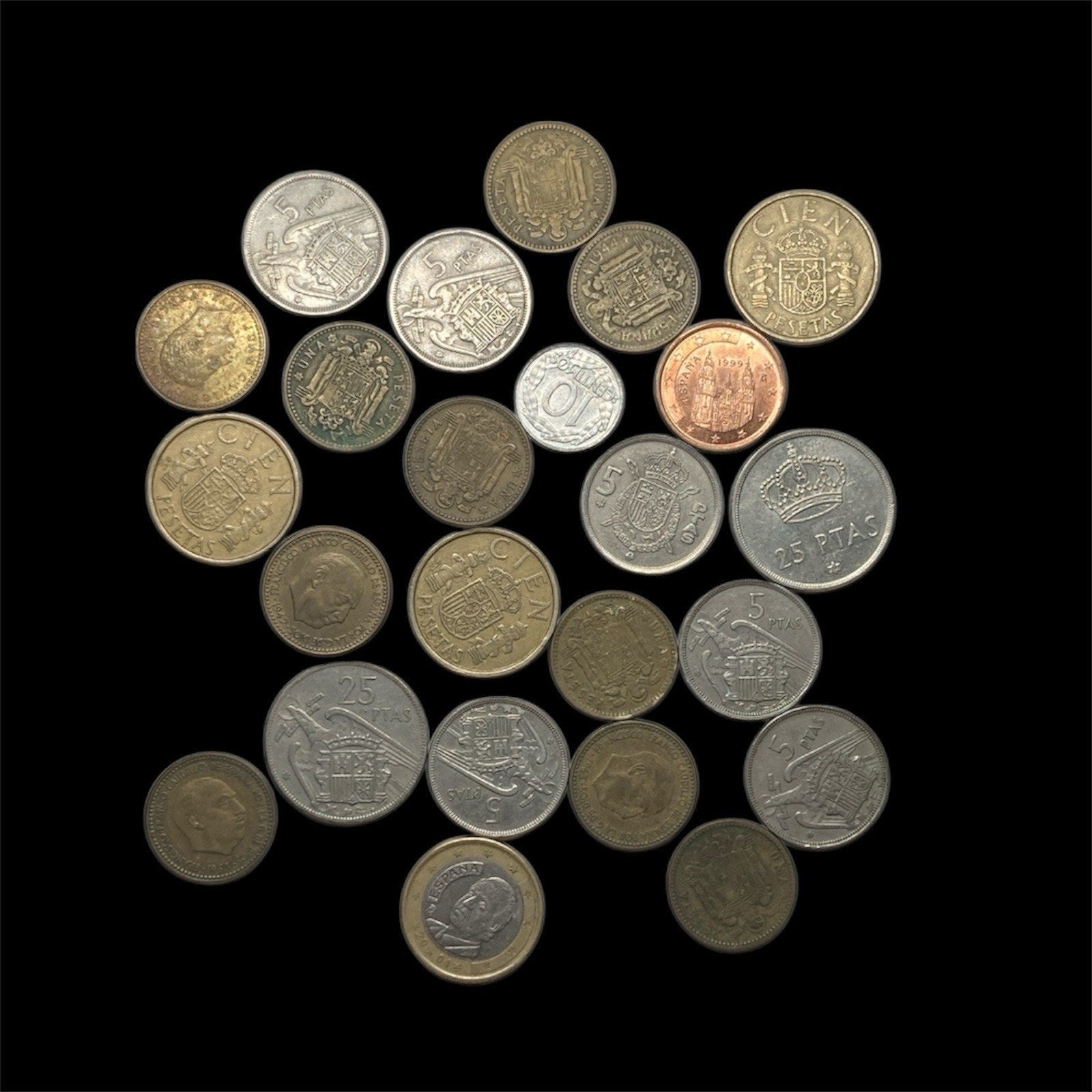 Lot of Spanish Coins – Mixed Years & Denominations