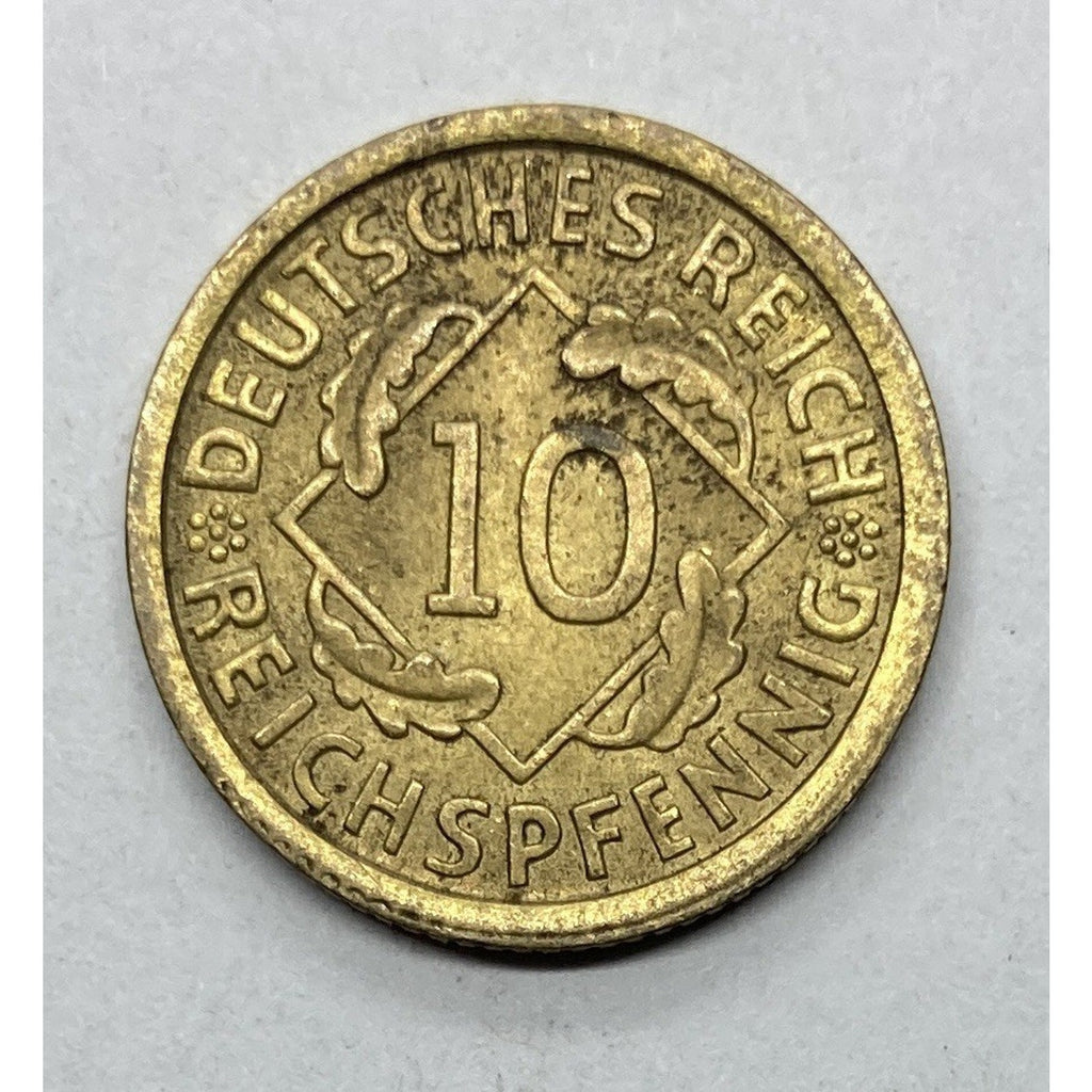 1931 Germany - Weimar Republic 10 Rentenpfennig Coin - KM# 40