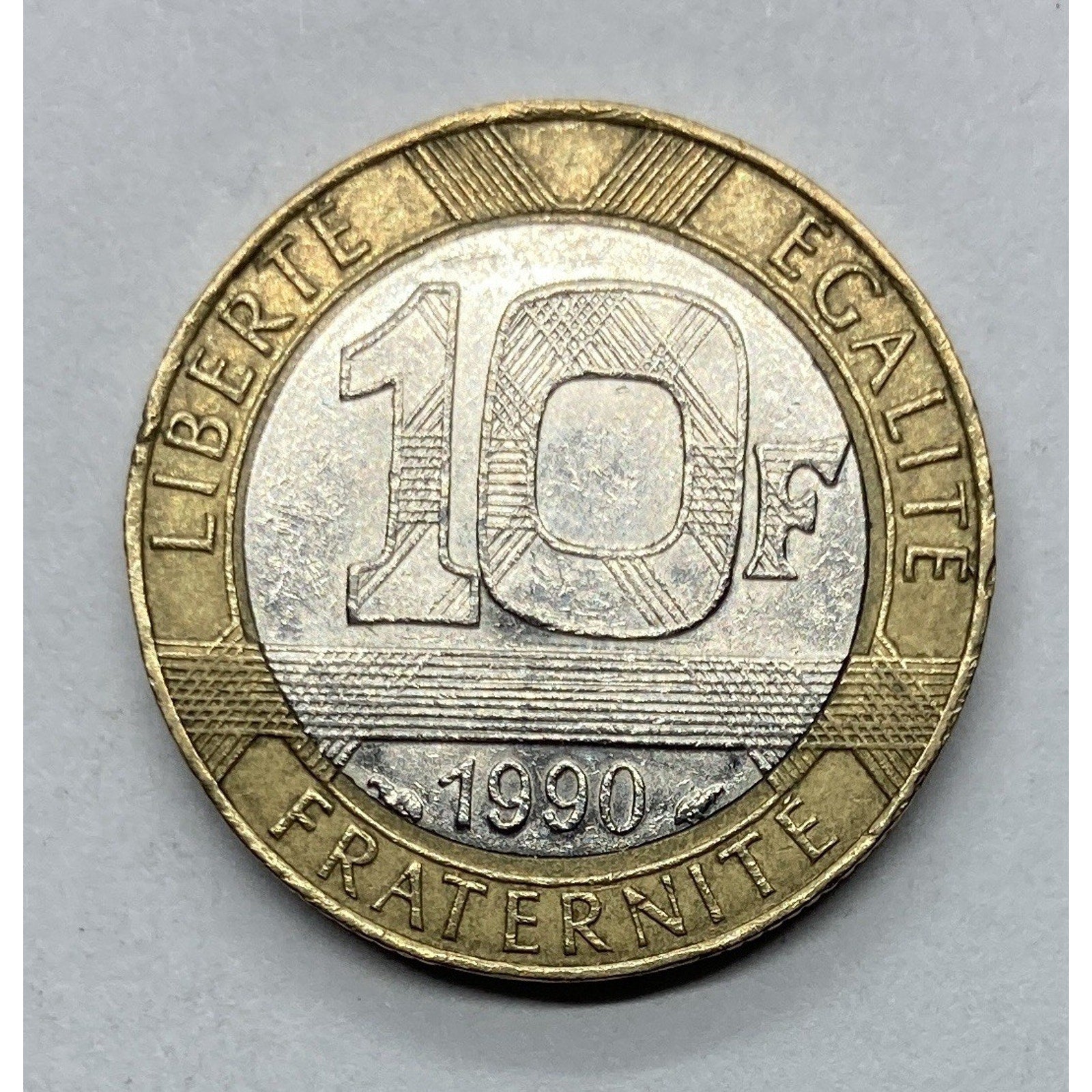 1990 France 10 Francs Coin - KM# 964.1
