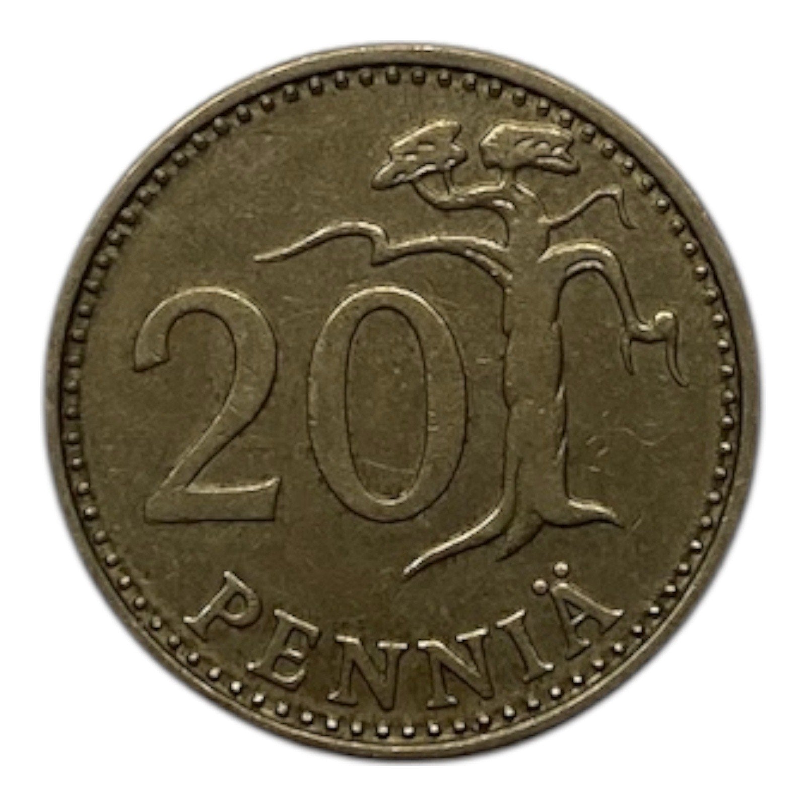 1974 Finland 20 Penniä Coin - KM# 47