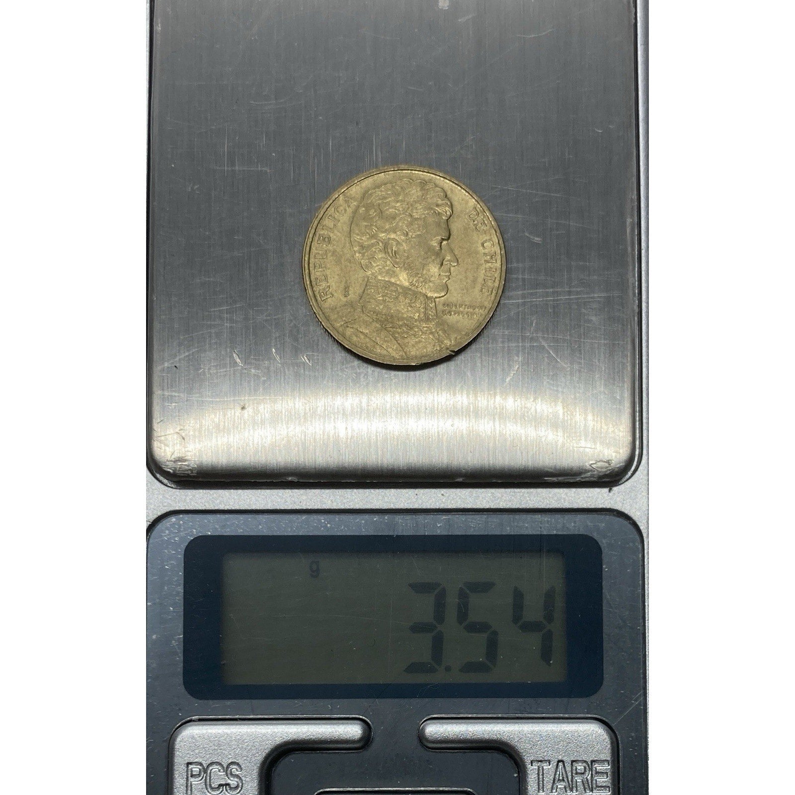 1997 Chile 10 Peso Coin - KM# 228.2