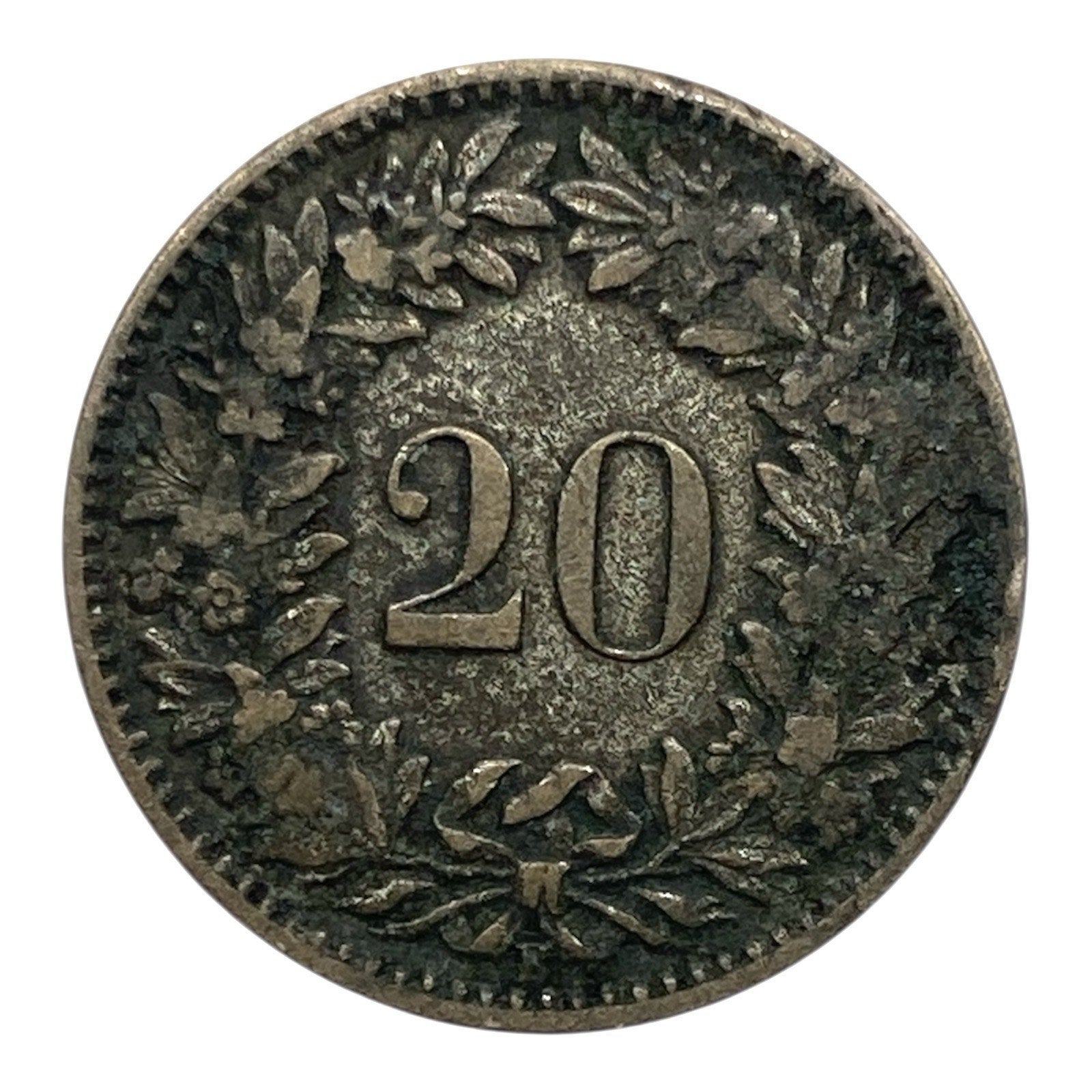 1858 Switzerland 20 Rappen Coin - KM# 7 – Kotaro's Coins and