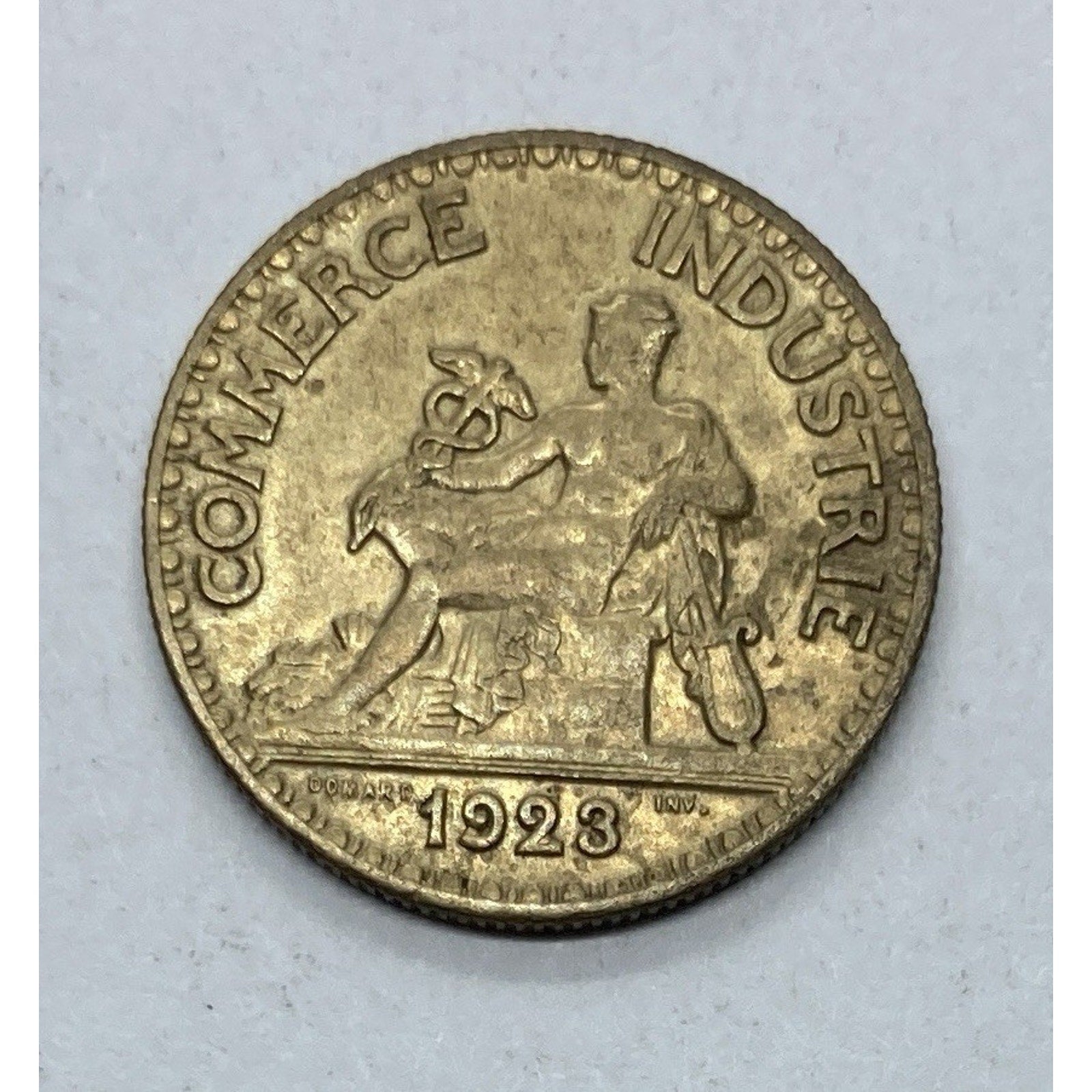 1923 France 50 Centimes Coin - KM# 884