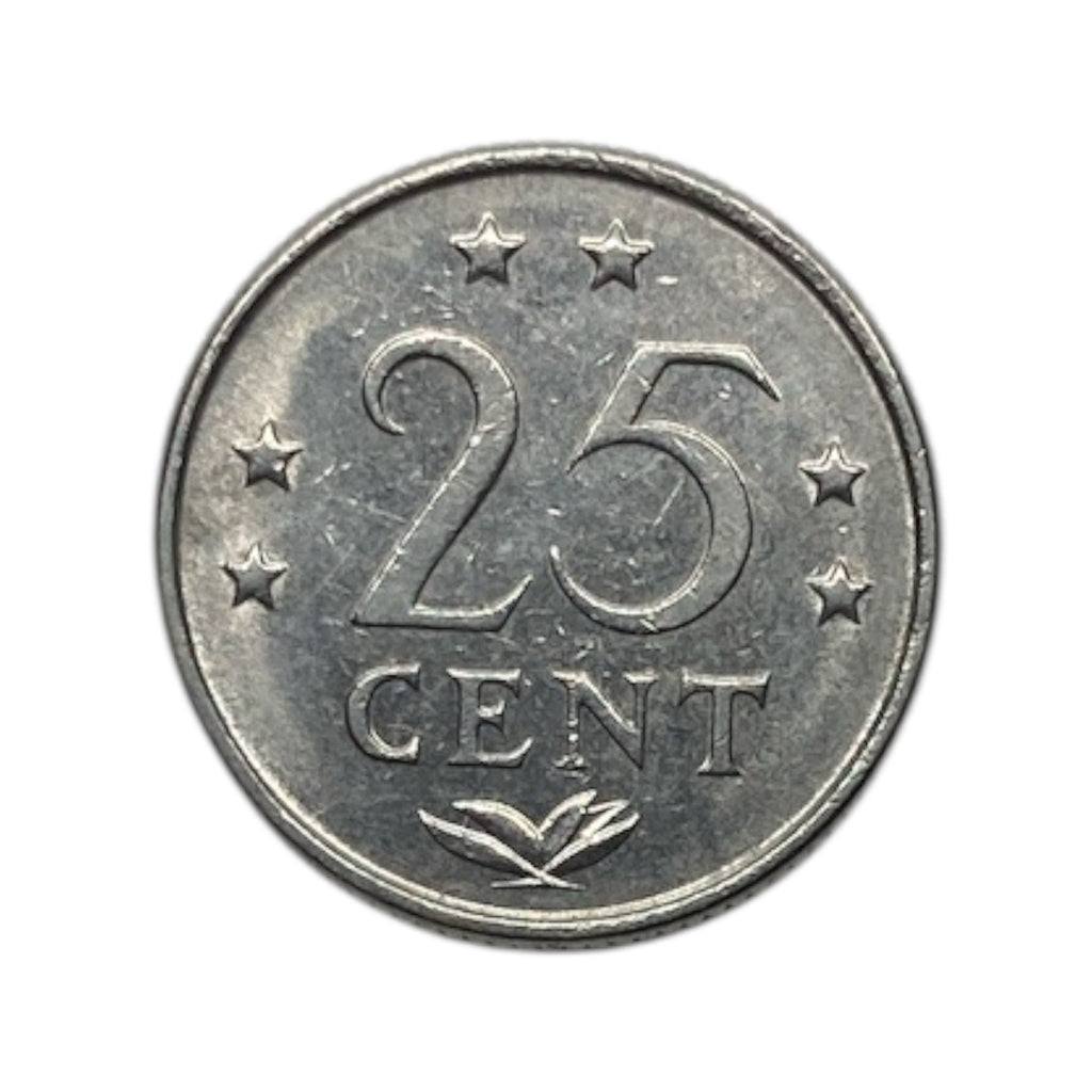 1981 Netherlands Antilles 25 Cents Coin - KM# 11