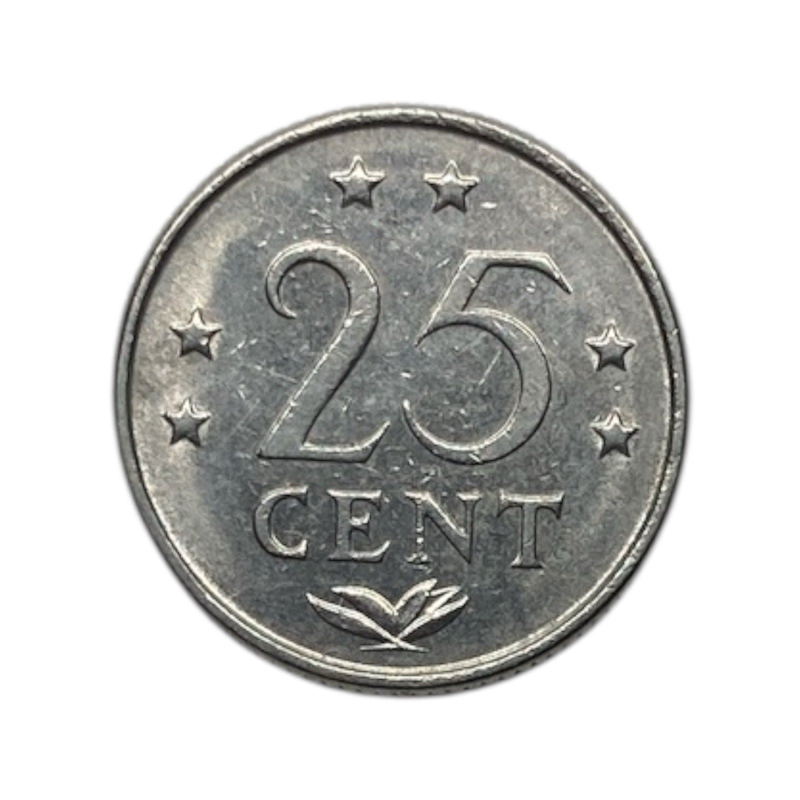 1981 Netherlands Antilles 25 Cents Coin - KM# 11