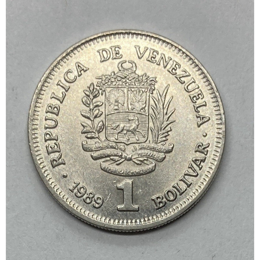 1989 Venezuela 1 Bolivar Coin - Y# 52a.1
