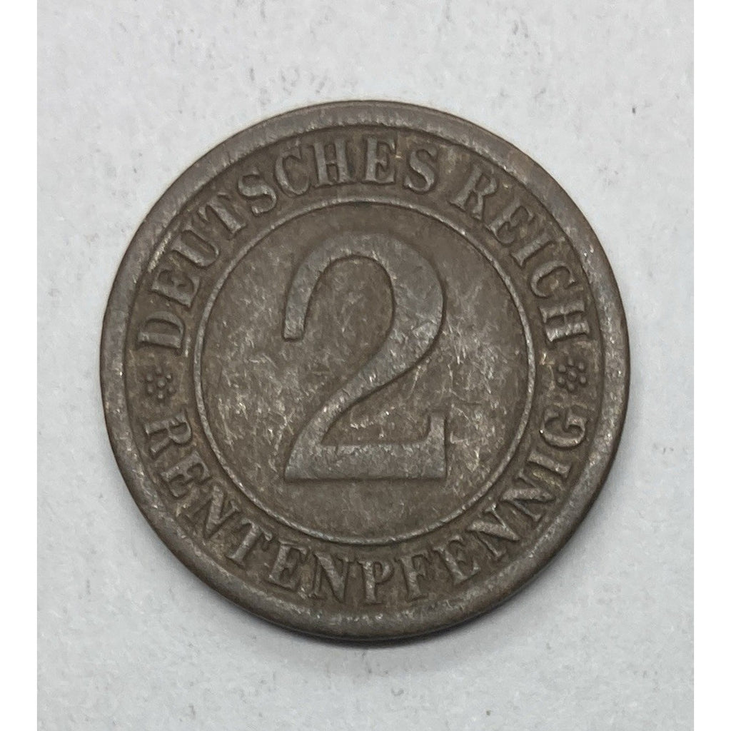 Germany Weimar Republic 2 Rentenpfennig Coin - KM# 31