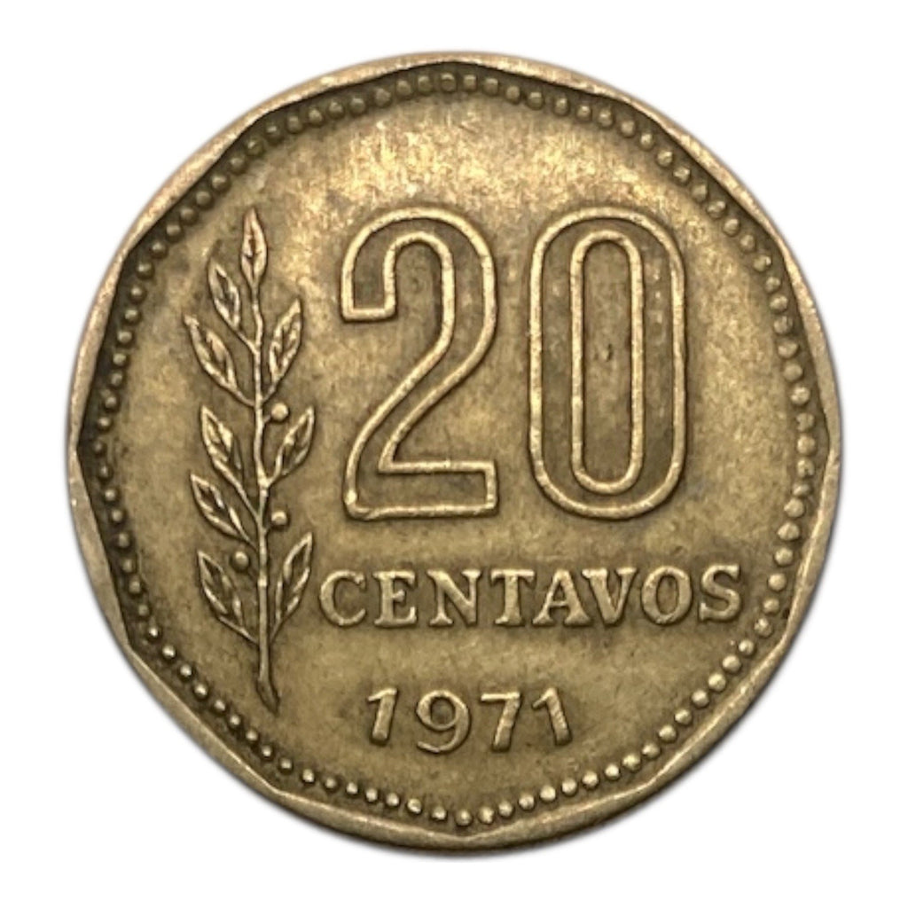1971 Argentina 20 Centavos Coin - KM# 67