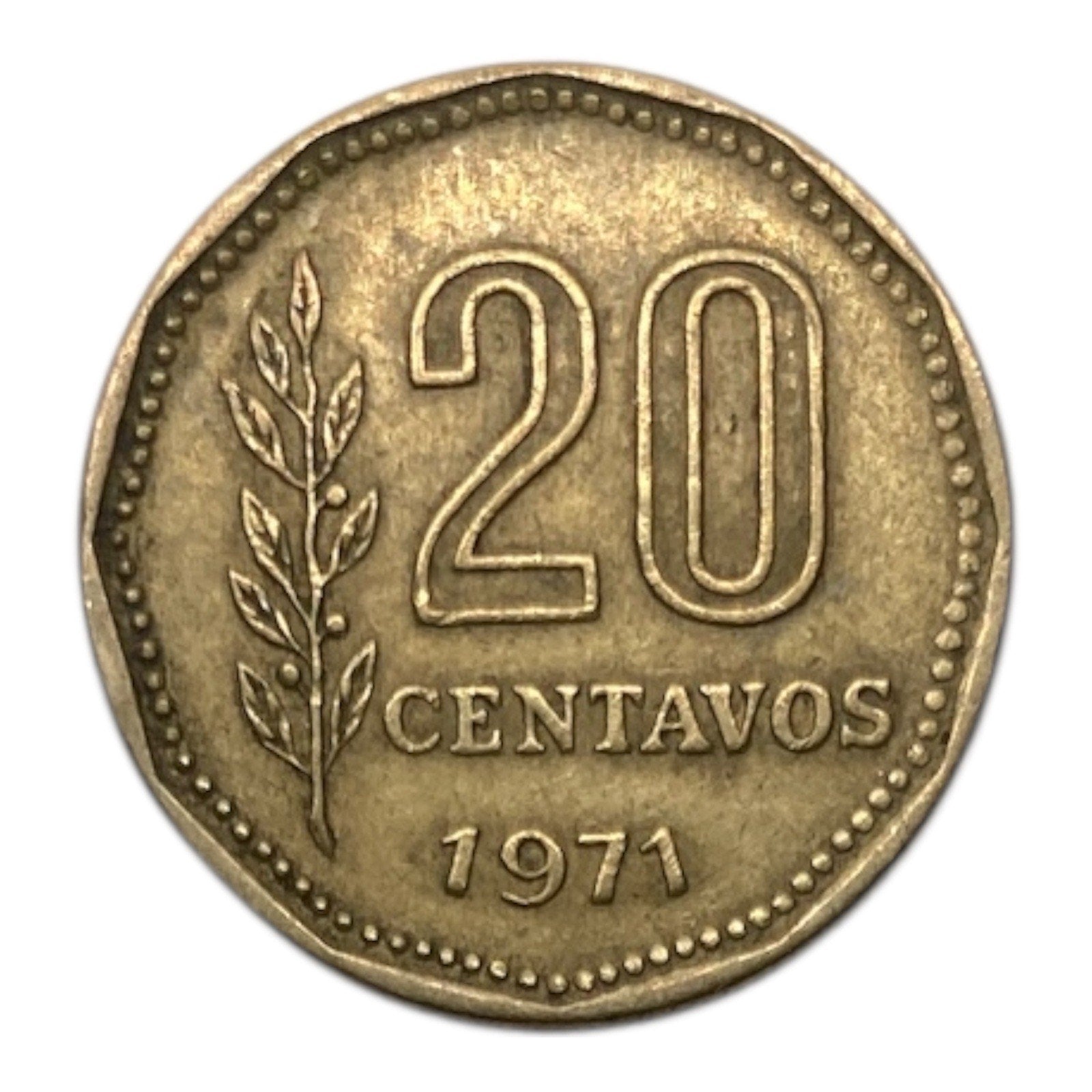 1971 Argentina 20 Centavos Coin - KM# 67