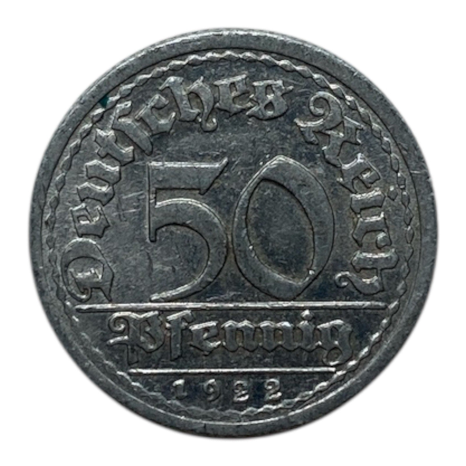 1922 Germany Weimar Republic 50 Pfennig Coin - KM# 27