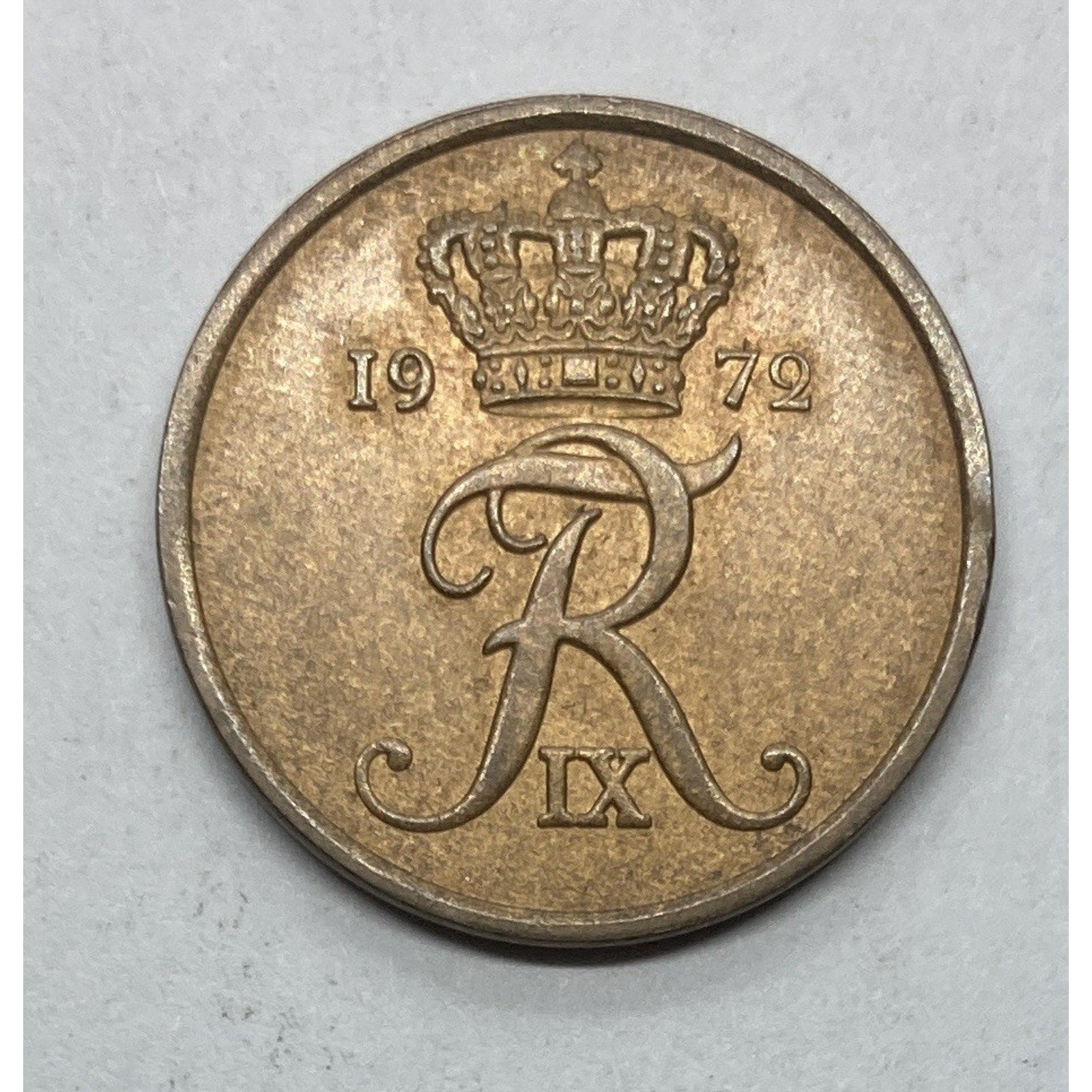 1972 Denmark 5 Øre Coin - KM# 848.2