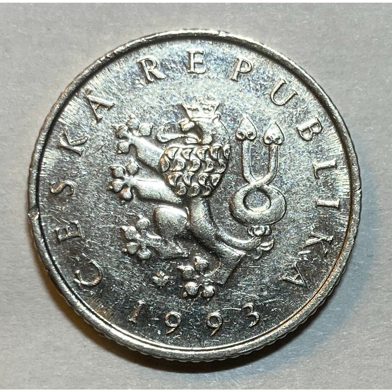 Czech Money, 1993 Czech Republic 1 Koruna Coin