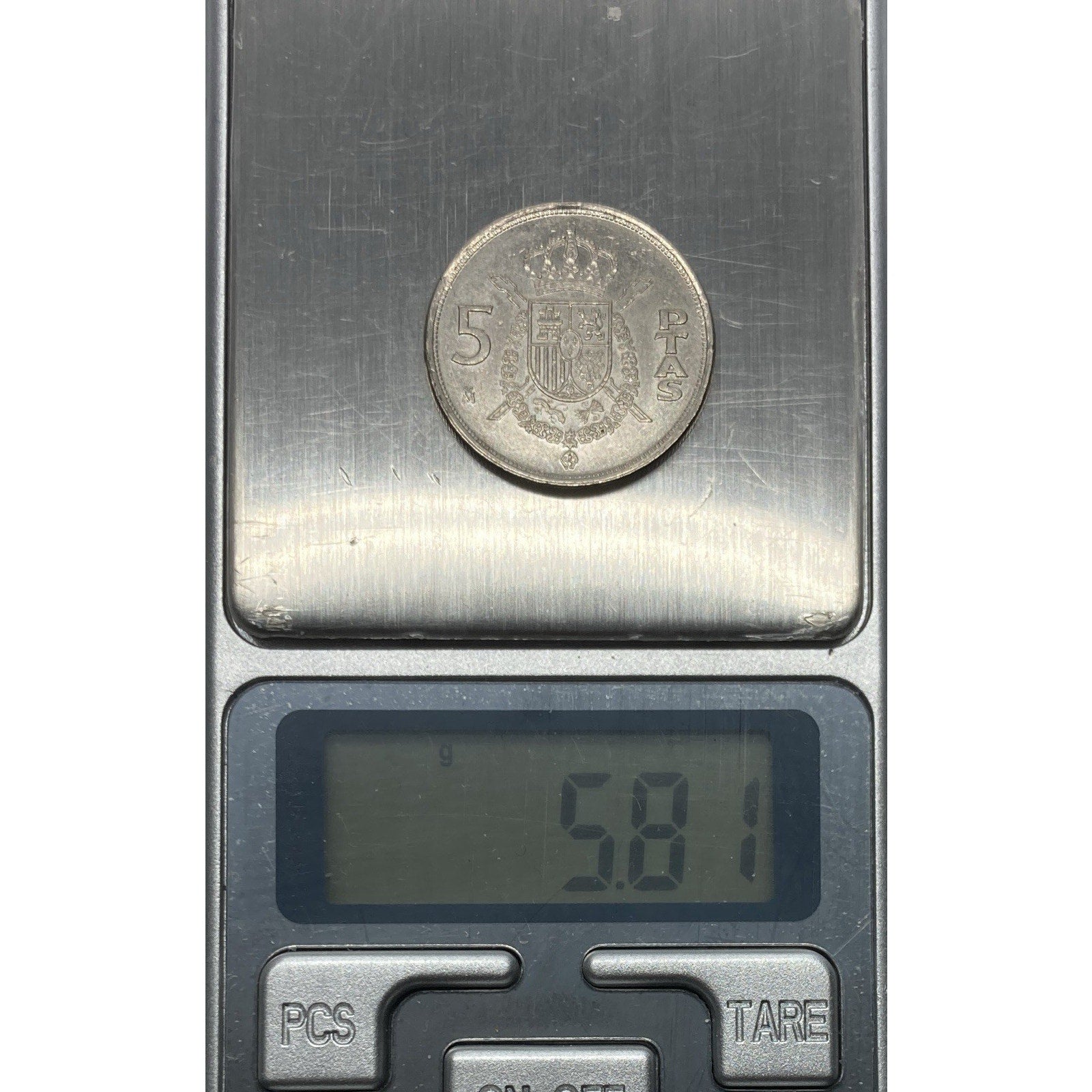 1984 Spain 5 Pesetas Coin - KM# 823