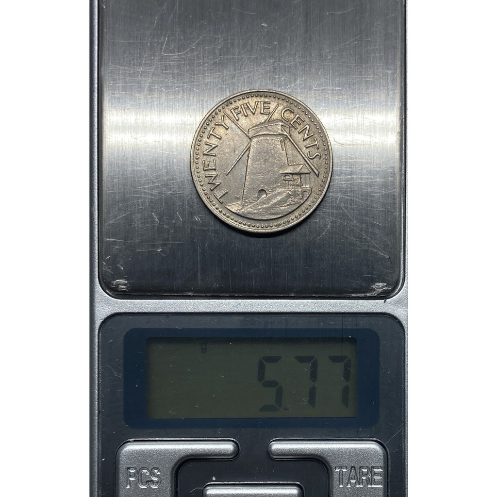 1973 Barbados 25 Cents Coin - KM# 13