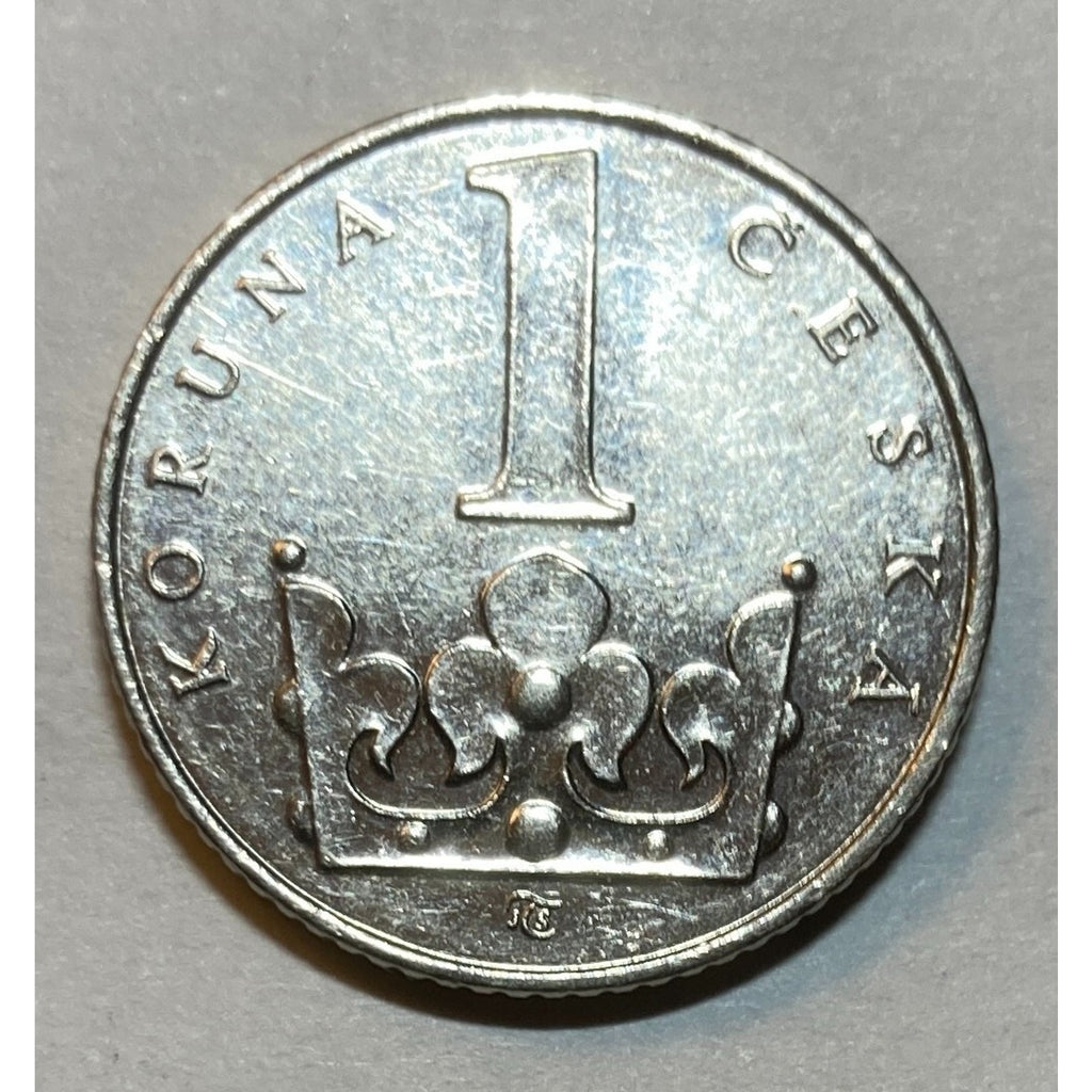 Czech Money, 1993 Czech Republic 1 Koruna Coin