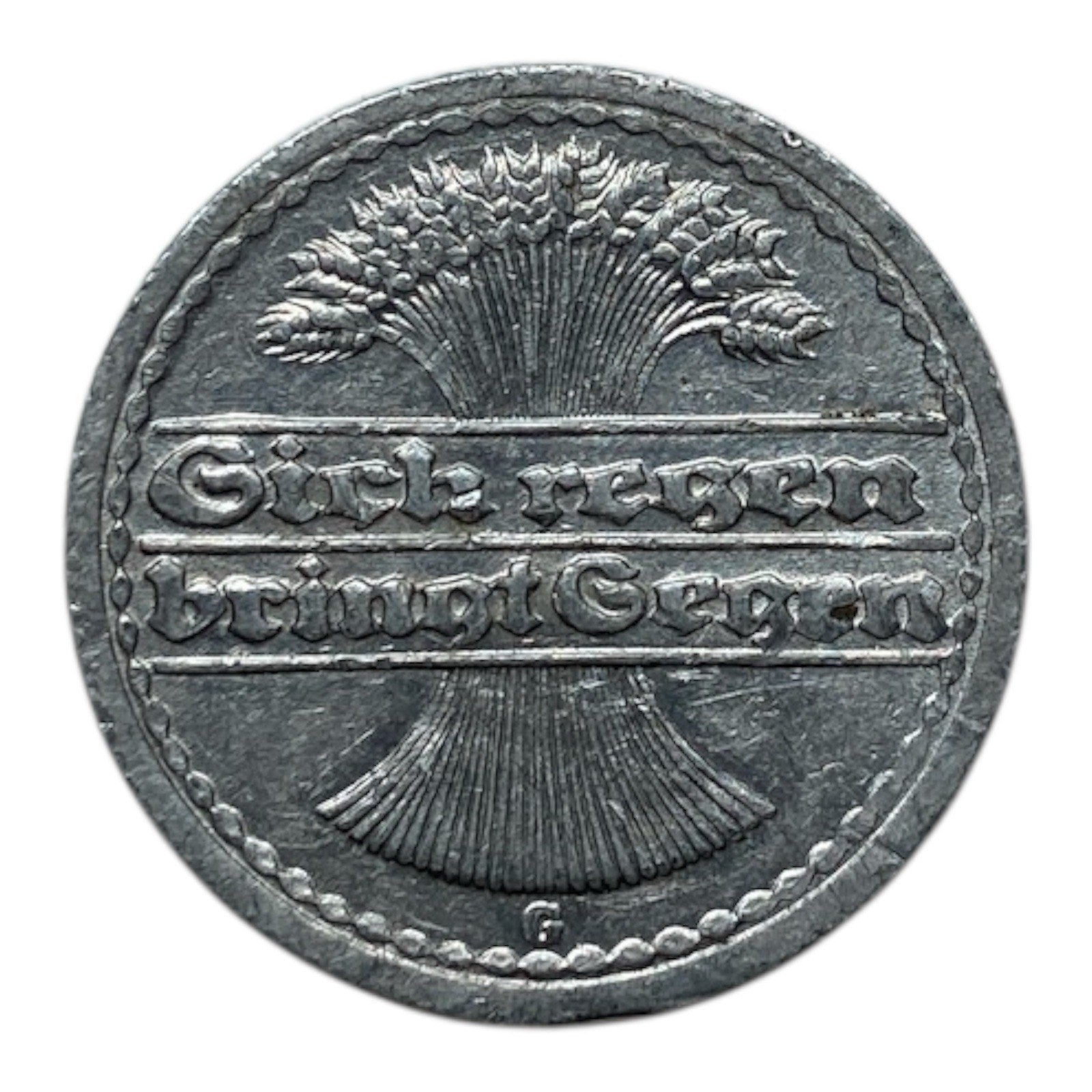 1922 Germany Weimar Republic 50 Pfennig Coin - KM# 27