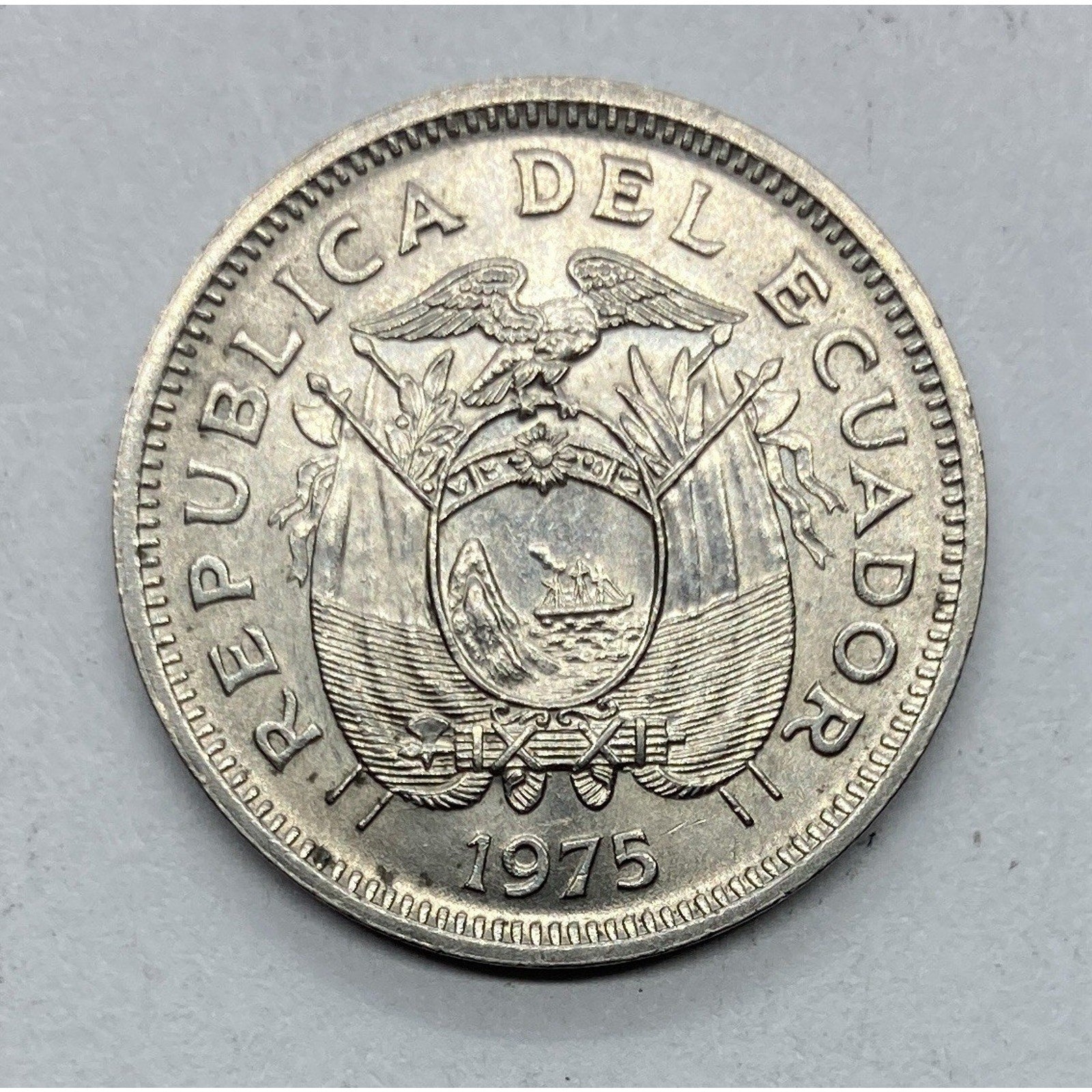 1975 Ecuador 20 Centavos Coin - KM# 77.2a